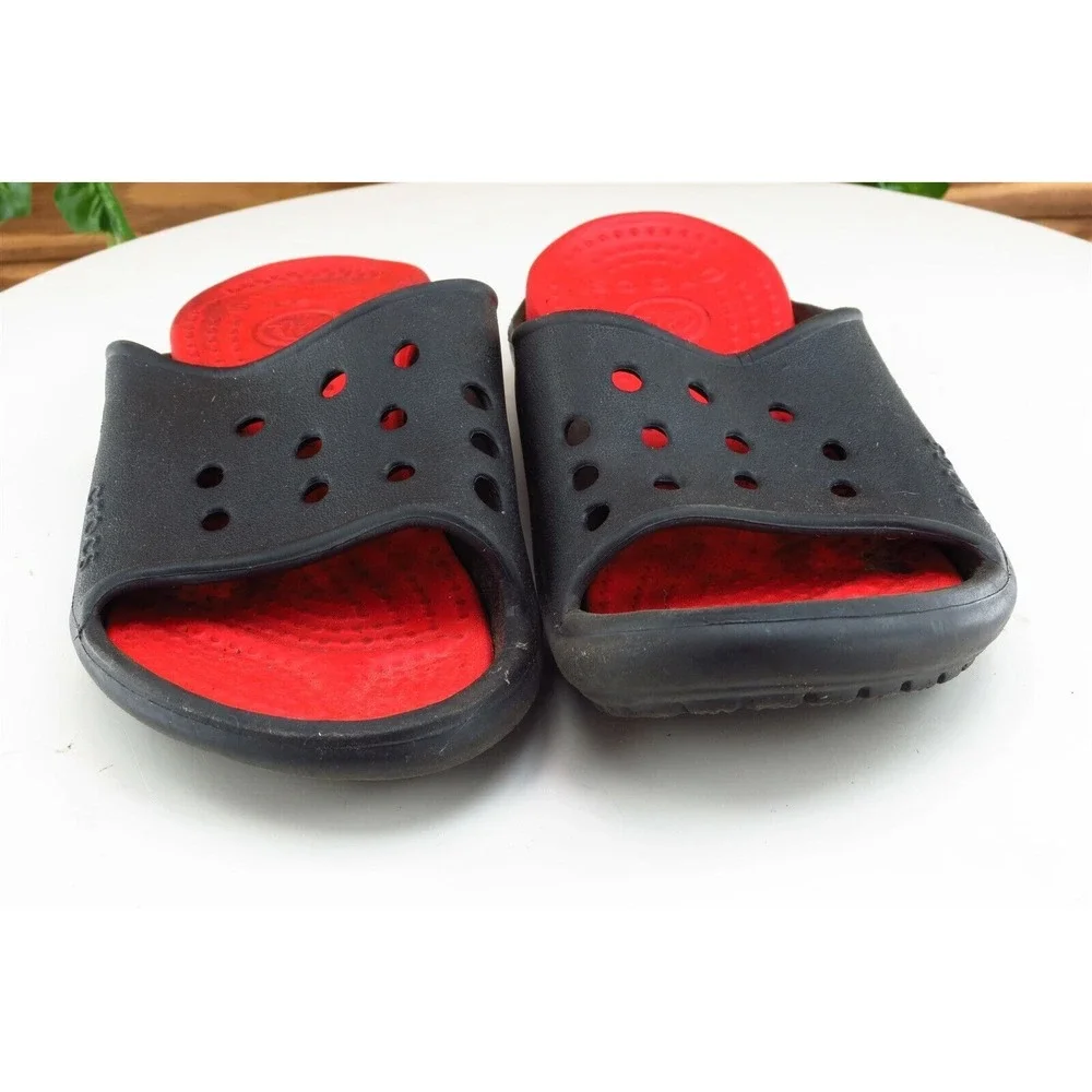 Crocs Toddler Boys 12-13 Medium Red Slide Synthetic‎
